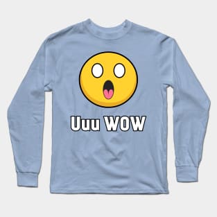 Shocked emoticon Long Sleeve T-Shirt